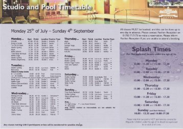 Splash Times - Stoke Park