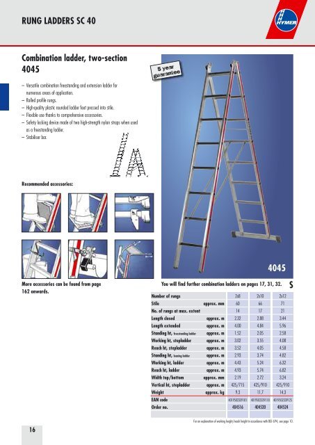 Professional ladders and towers for industry and trade