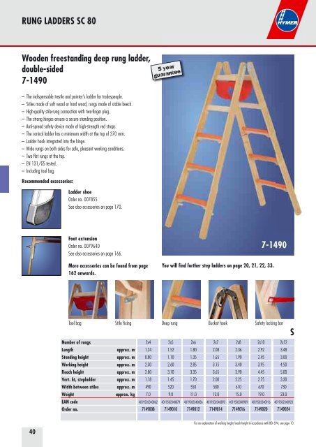 Professional ladders and towers for industry and trade