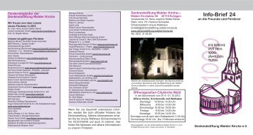 Info-Brief 24 - Denkmalstiftung Walder Kirche e.V.