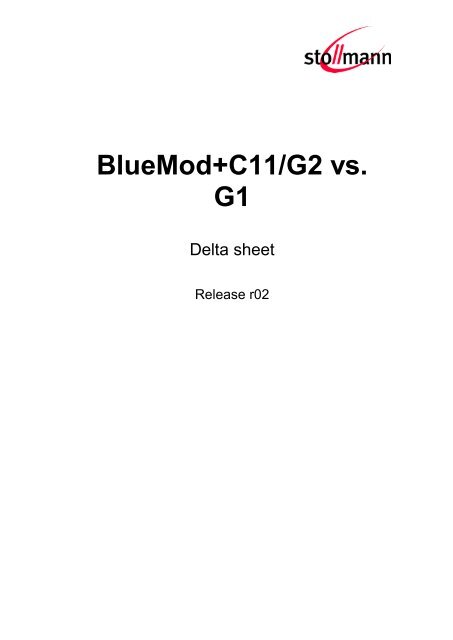Delta sheet BlueMod+C11/G2 - Stollmann
