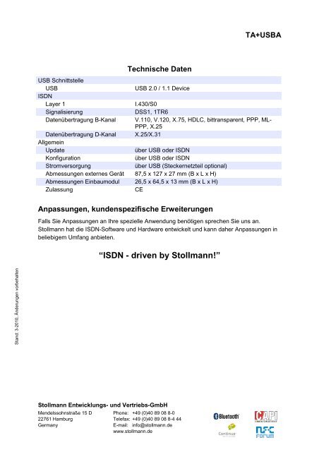 TA+USBA - Stollmann