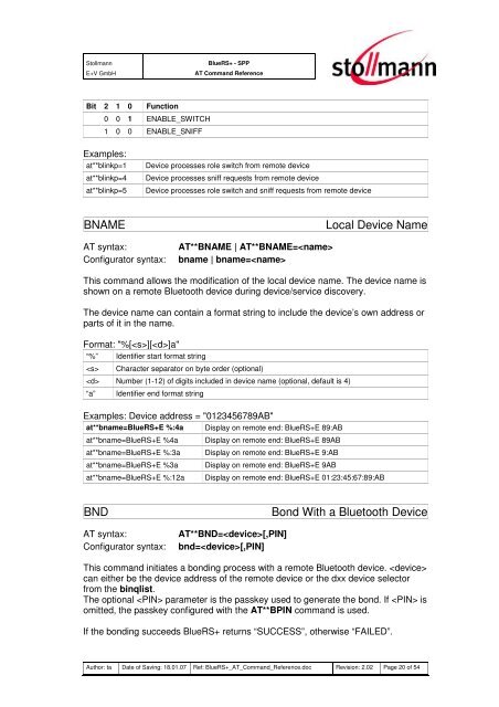 AT Command Reference - Stollmann