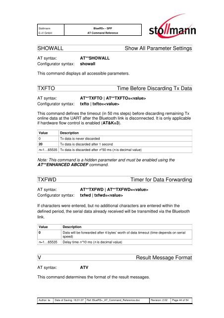AT Command Reference - Stollmann