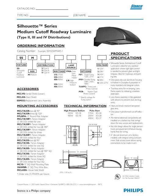 SSM Specs - Crescent - Stonco