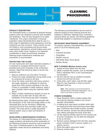 Stonshield Cleaning Procedure.pdf - StonCor Europe