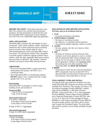 Stonshield MRT Directions.pdf - StonCor Europe