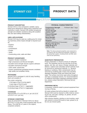 Stonset CG5.pdf - StonCor Europe