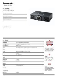 PT-AE4000E Full HD LCD Projector LCD Panel Lens ... - StoneAudio