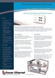 Home Automation and Home Theatre brochure - Power Ethernet