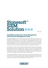 Stonesoftâ¢ SIEM Solution