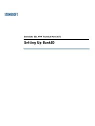 Setting Up BankID - Stonesoft