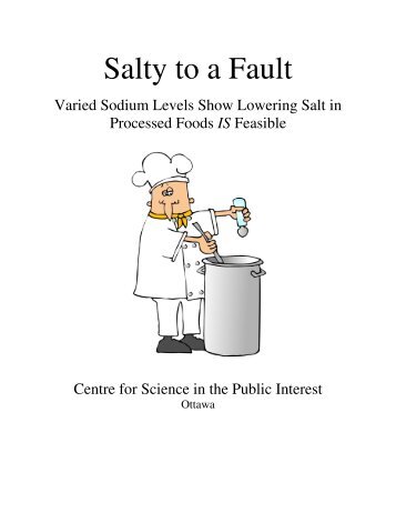 Report: Salty to a Fault - Center for Science in the Public Interest
