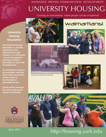 June Newsletter - University Housing - University of Arkansas