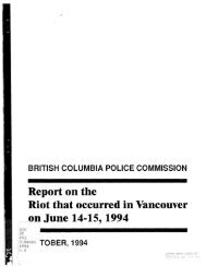 British columbia police commission - The Globe and Mail