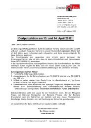 Dorfputzaktion am 13. und 14. April 2012 - Ebbs