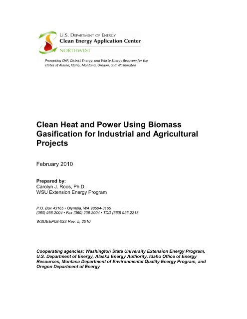 Clean Heat And Power Using Biomass Gasification For Energy Clean Heat And Power Using Biomass Gasification For Energy