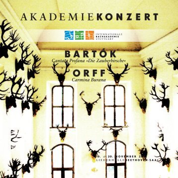 BARTÓK Cantata Profana »Die Zauberhirsche« ORFF Carmina ...