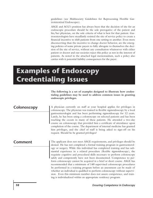 Ensuring Competence in Endoscopy - American College of ...