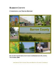 BARRON COUNTY - West Central Wisconsin Regional Planning ...