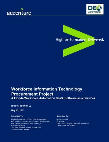 Workforce Information Technology Procurement Project