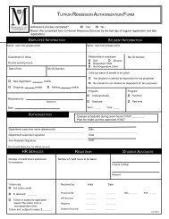 TUITION REMISSION AUTHORIZATION FORM