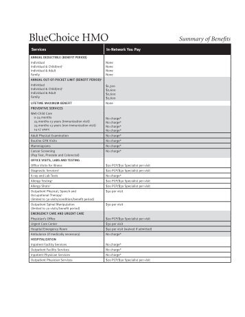 CareFirst Blue Choice Option 11 – HMO