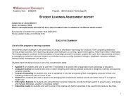 student learning assessment report - Marymount University!