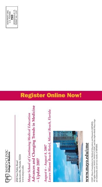 CME JAX Brochure - Changing Trends - MC8100-28 - Mayo Clinic