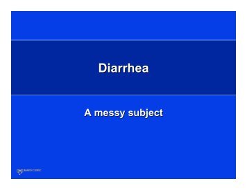Diarrhea - Mayo Clinic