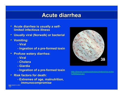 Diarrhea - Mayo Clinic