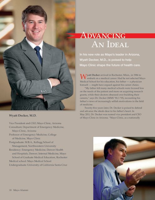 Mayo Alumni Magazine 2012 Spring - MC4409-0312 - Mayo Clinic