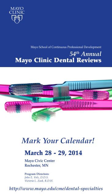 CPD broch 53rd Annual Dental Reviews - MC8002-09 - Mayo Clinic