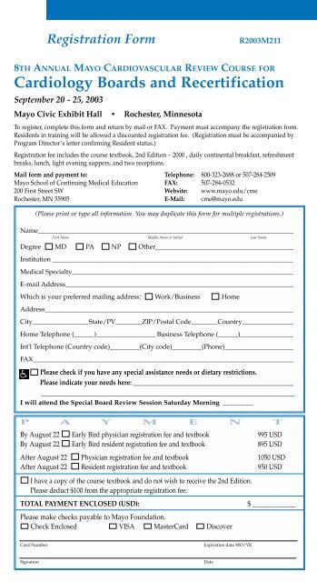 Cardiology Boards and Recertification - Mayo Clinic