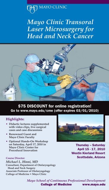 Mayo Clinic Transoral Laser Microsurgery for Head and