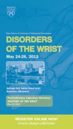 Disorders of the Wrist - Mayo Clinic