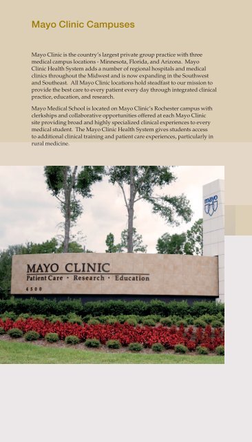 Mayo Medical School brochure - Mayo Clinic