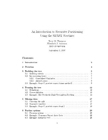 An Introduction to Recursive Partitioning Using the ... - Mayo Clinic