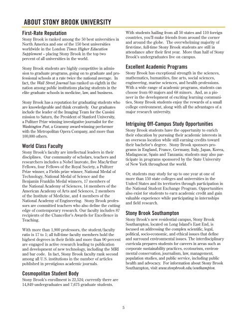 Transfer Guide Ã¢â¬Â¢ 2007-2009 - Stony Brook University