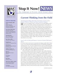 Current Thinking from the Field - Stop It Now