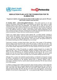 new action plan lays the foundation for tb elimination - Stop TB ...