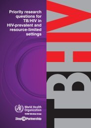 Priority research questions for TB/HIV in HIV-prevalent and resource ...