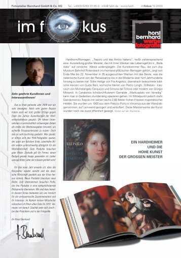 Newsletter 12/09 - Fotoatelier Bernhard