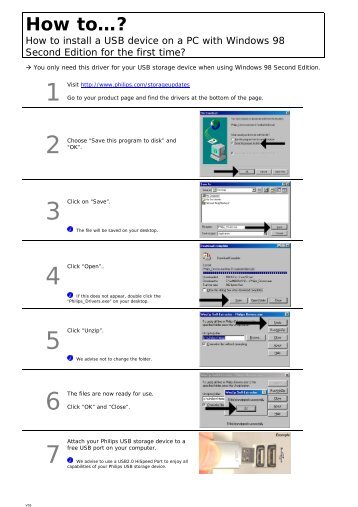 How to install a USB device on Windows 98 Second Edition?