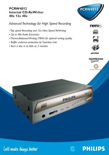PCRW4012 - Philips StorageUpdates