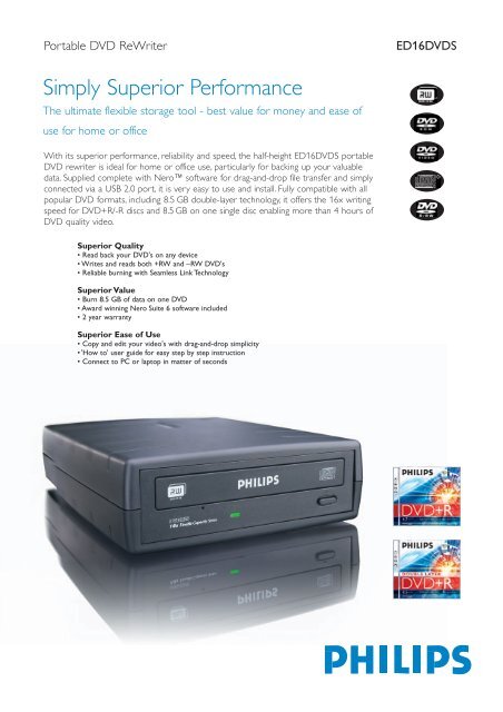 Product Information - Philips StorageUpdates