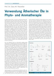 Verwendung Ãtherischer Ãle in Phyto- und Aromatherapie