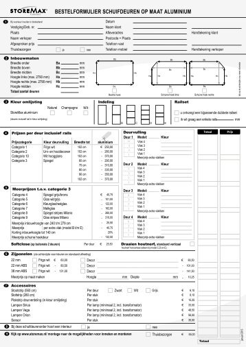 Schuifdeuren aluminium - StoreMax