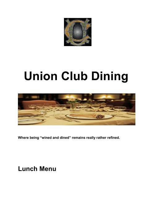 Union Club Dining