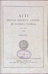 DELLA SOCIETÃ LIGURE DI STORIA PATRIA